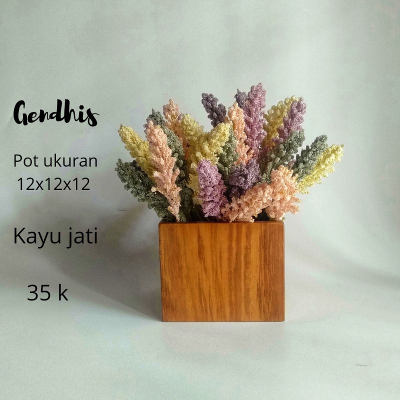 Pot kayu jati premium