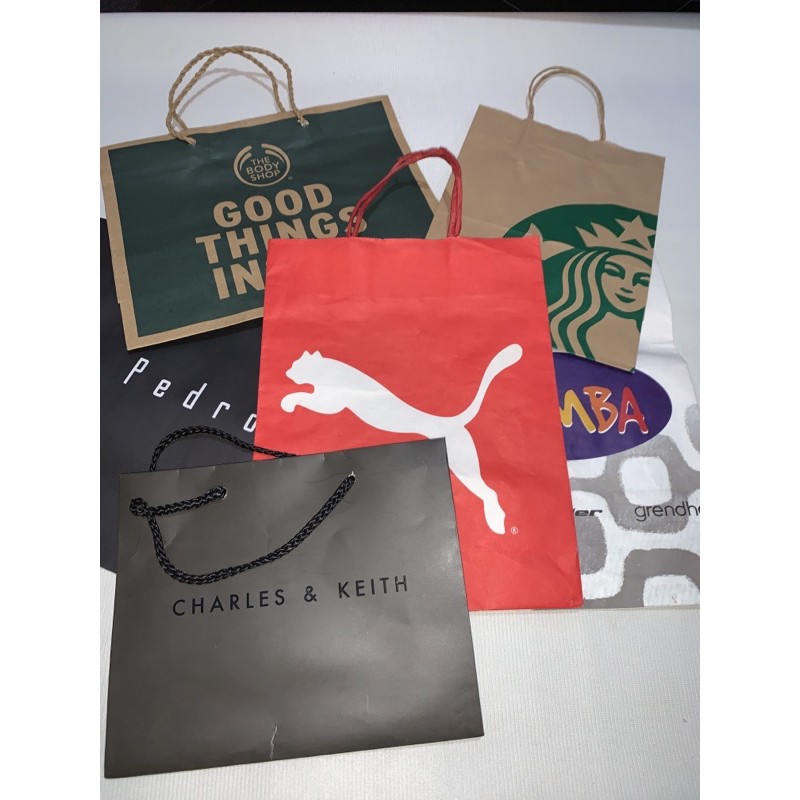 

paperbag victoria secret’s, h&m, starbucks, uniqlo, mango, birkenstock