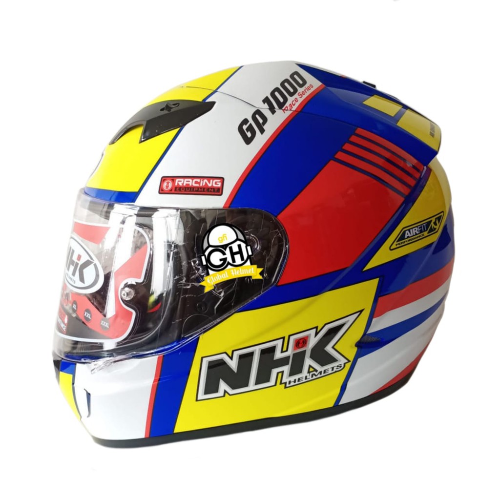 HELM NHK GP1000 SXR BLUE AQSO YELLOW NHK GP 1000 NHK GP1K