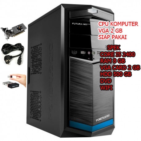 cpu komputer core i5 ram 8 gb vga card 2 gb 128 bit