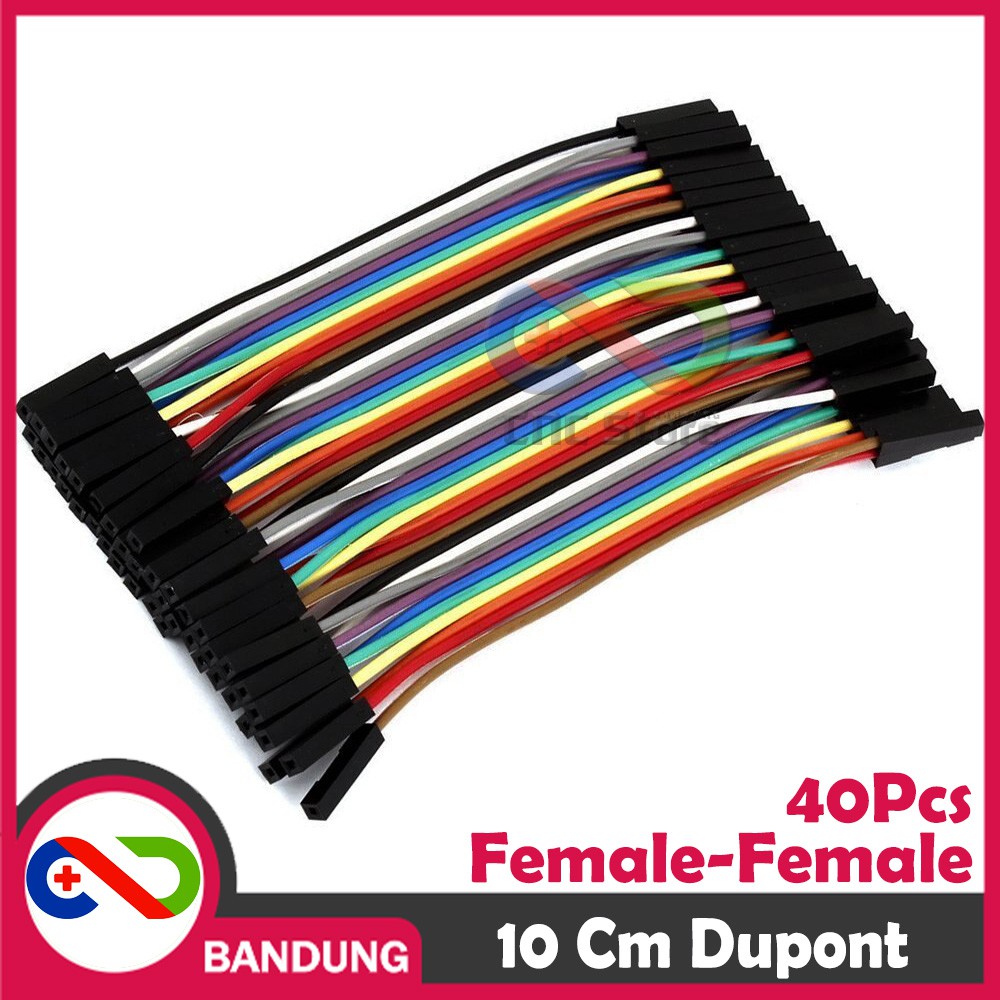 40PCS JUMPER CABLE KABEL 10CM FEMALE TO FEMALE DUPONT