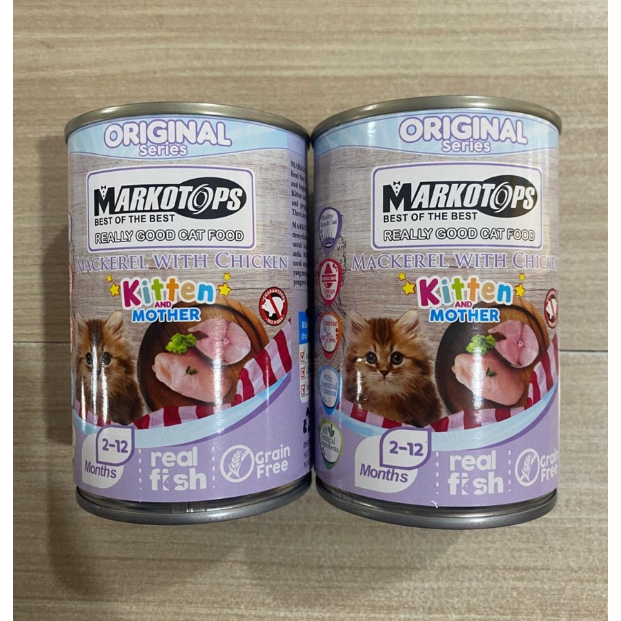 Markotop Kaleng Kitten Mother Mackerel with Chicken Makanan Kucing Can