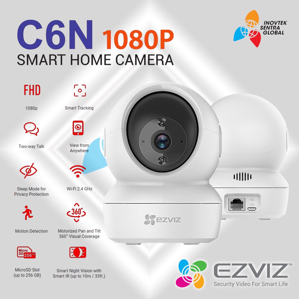 EZVIZ C6N 1080P 2MP / 4MP Dome Smart Wireless IP Camera CCTV GARANSI RESMI