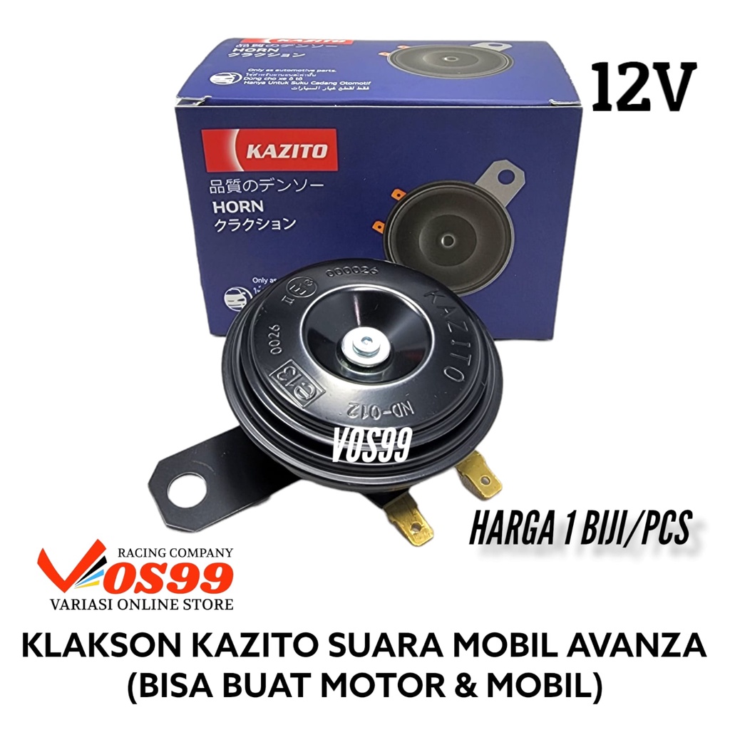 KLAKSON STANDAR KAZITO HORN SUARA MOBIL AVANZA 12V [ BISA BUAT MOBIL &amp; MOTOR ] UNIVERSAL