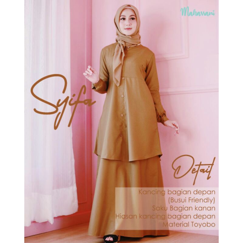 Syifa dress Maharani hijab gamis pdh pns
