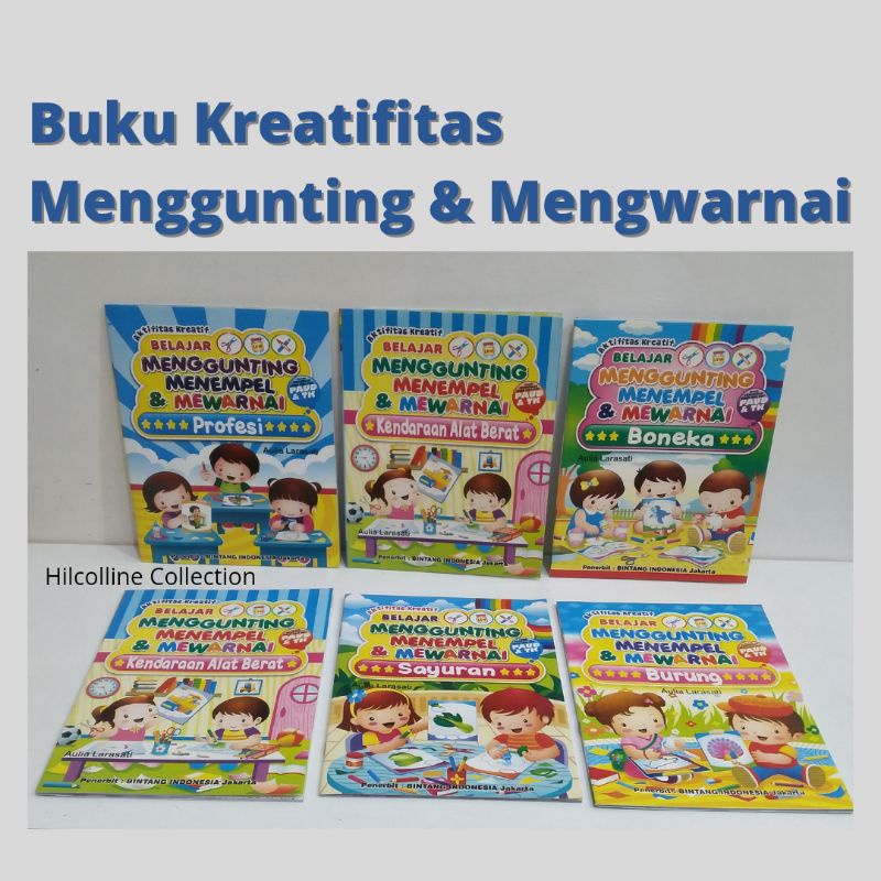 Buku Kreatifitas Anak Menggunting Menempel &amp; Mengwarnai