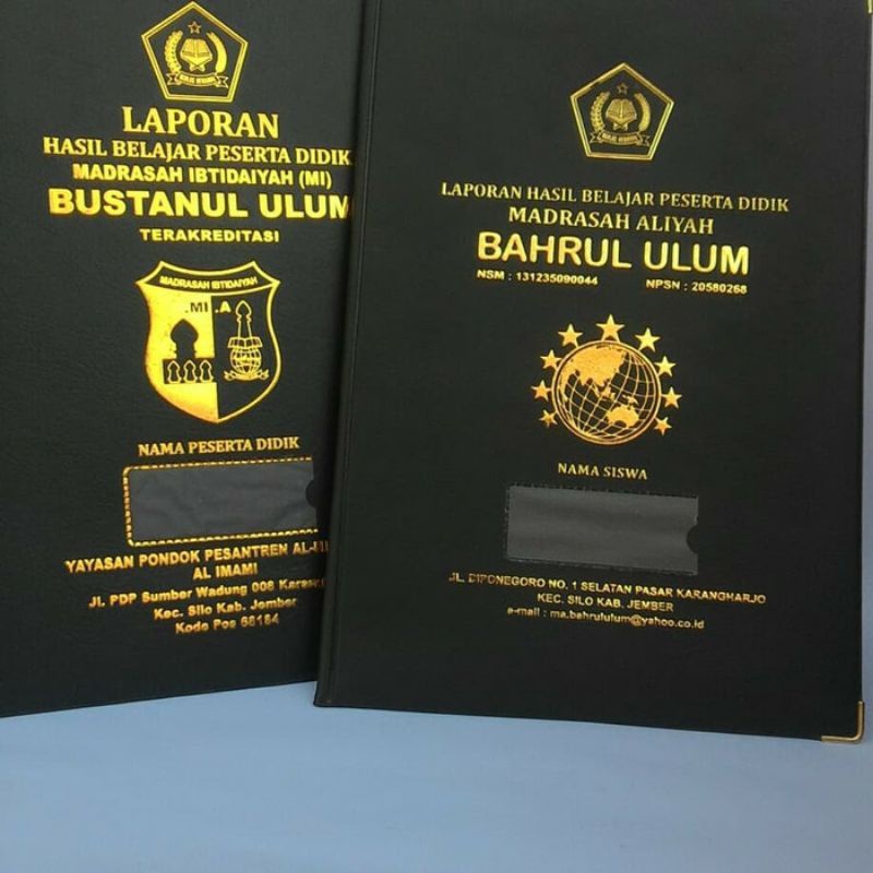 sampul raport k13 ( tulisan Foil )