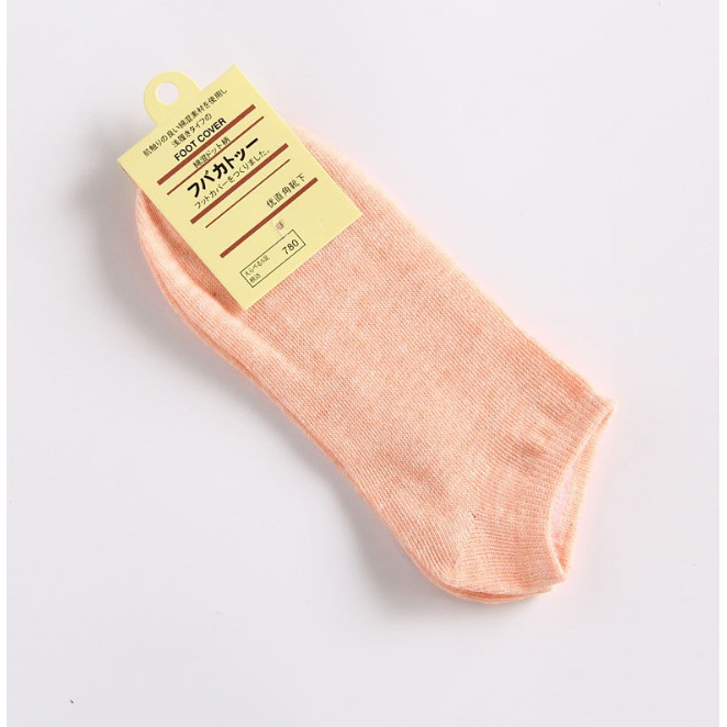 Reseller Welcome - K312 Kaos Kaki Polos Semata Kaki / Kaos Kaki Ankle Cute / Socks/Short Socks-Orange