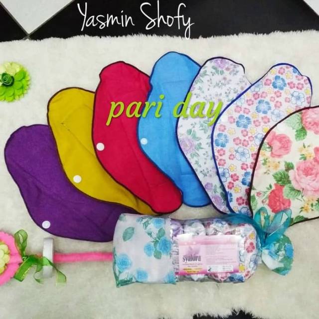 (pembalut satuan = 1pc) Menspad NIGHT, DAY dan PANTYLINER Pembalut Wanita, Pembalut Kain Cuci Ulang