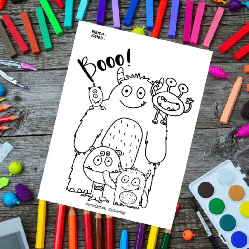 

Kertas Mewarnai Anak Tema Monster Inc / Kertas Gambar (10 Lembar Gambar)