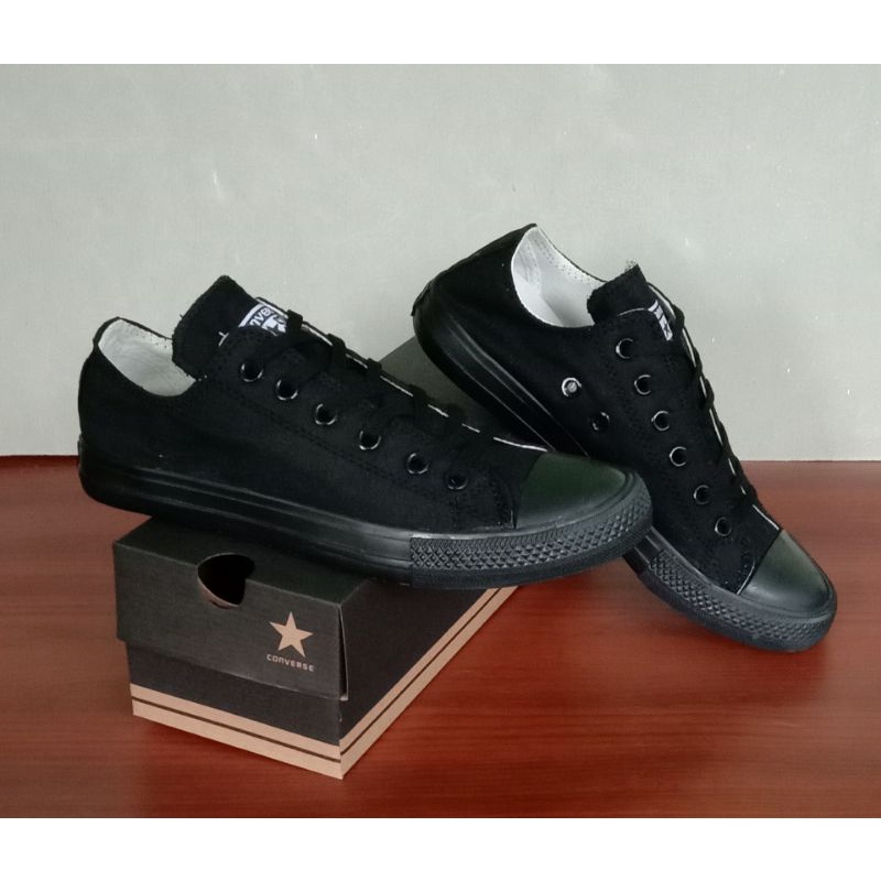 sepatu converse all star classic full black all star classic hitam polos