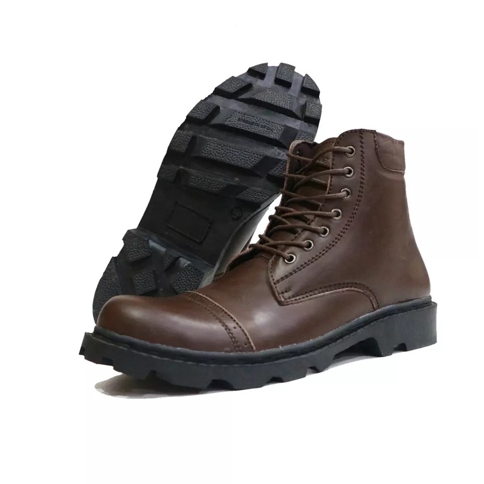 Sepatu Boots Pria Safety Kulit Asli Tm02 Series