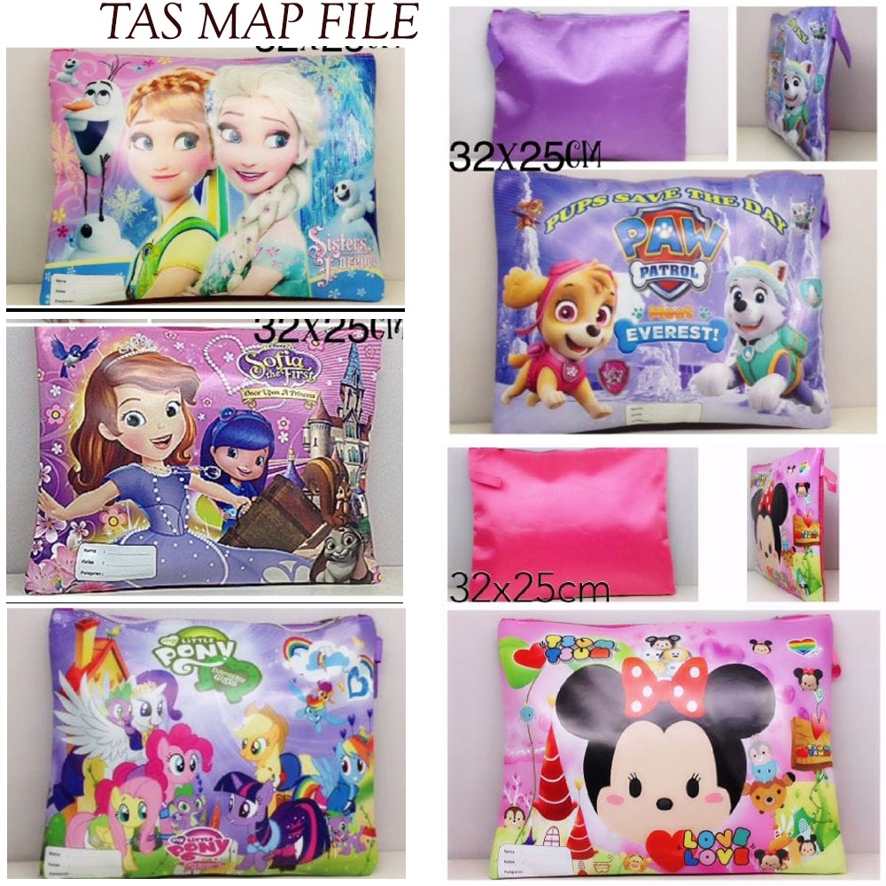 

Tas Map File Frozen 32cm Tsum Tsum Little Pony Sofia Paw Patrol 32cmx25cm
