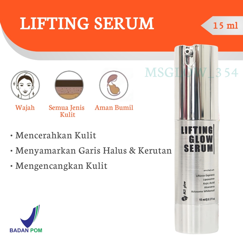 MS Glow Original Whitening Acne Luminous Ultimate Series - Paket MS Glow Whitening Acne Luminous Ultimate Original - Skincare MS Glow Paket Whitening Acne Luminous Ultimate Ori Original - MS Glow Beauty Official Store Resmi Cikarang Bekasi Bandung Jakarta-Lifting Serum
