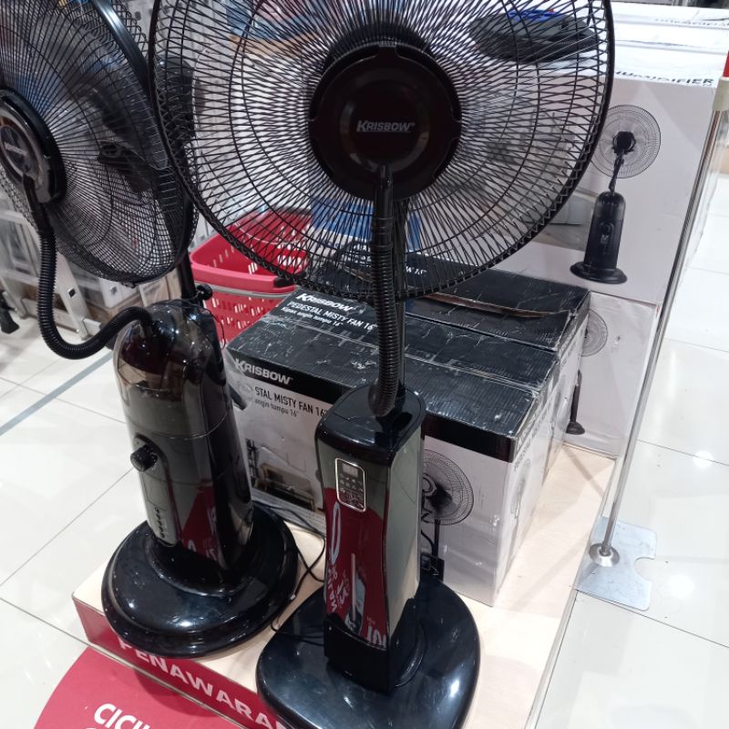 Krisbow misty fan kipas angin kabut kipas angin uap digital dengan remote