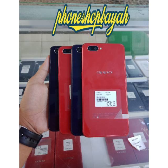 hp oppo a3s 4g ram 2/16 dan 3/32 bekas atau second masih ori bawaan merah dan hitam mulus no minus