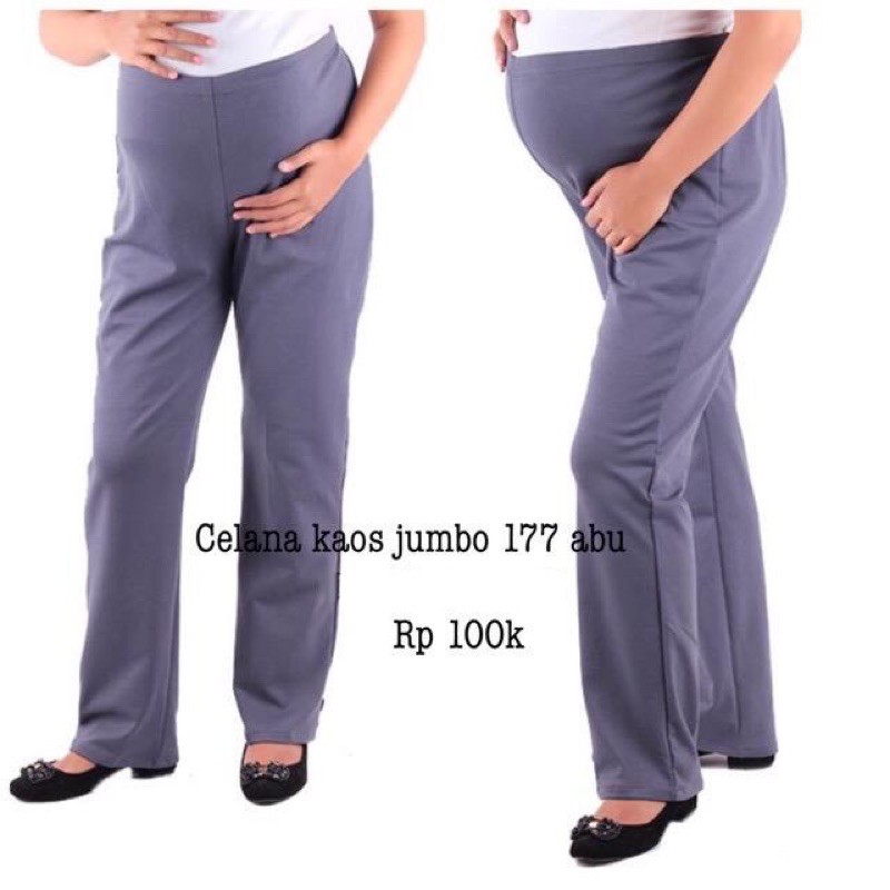 Celana hamil kaos basic 177 abu