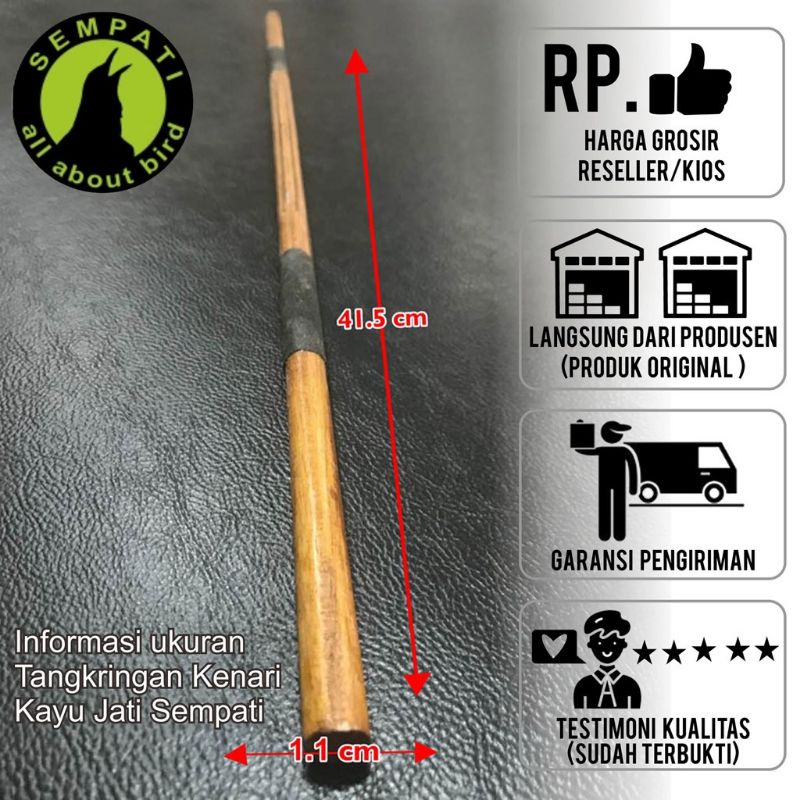 tangkringan sangkar burung kenari kayu jati premium tangkringan burung