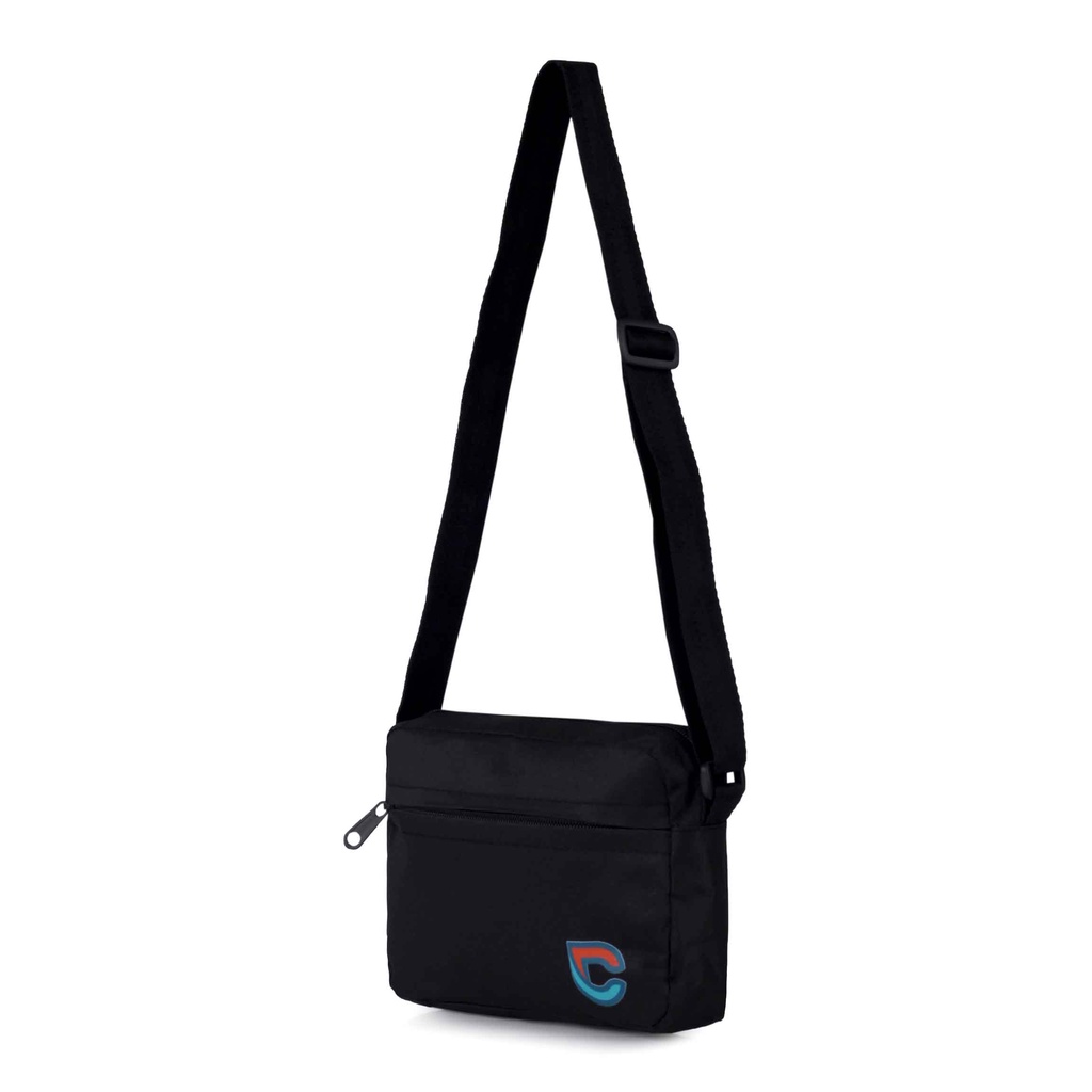 Toko Thabita Tas Selempang Pria Camic Sling Bag Loreng Orange Hitam Polos
