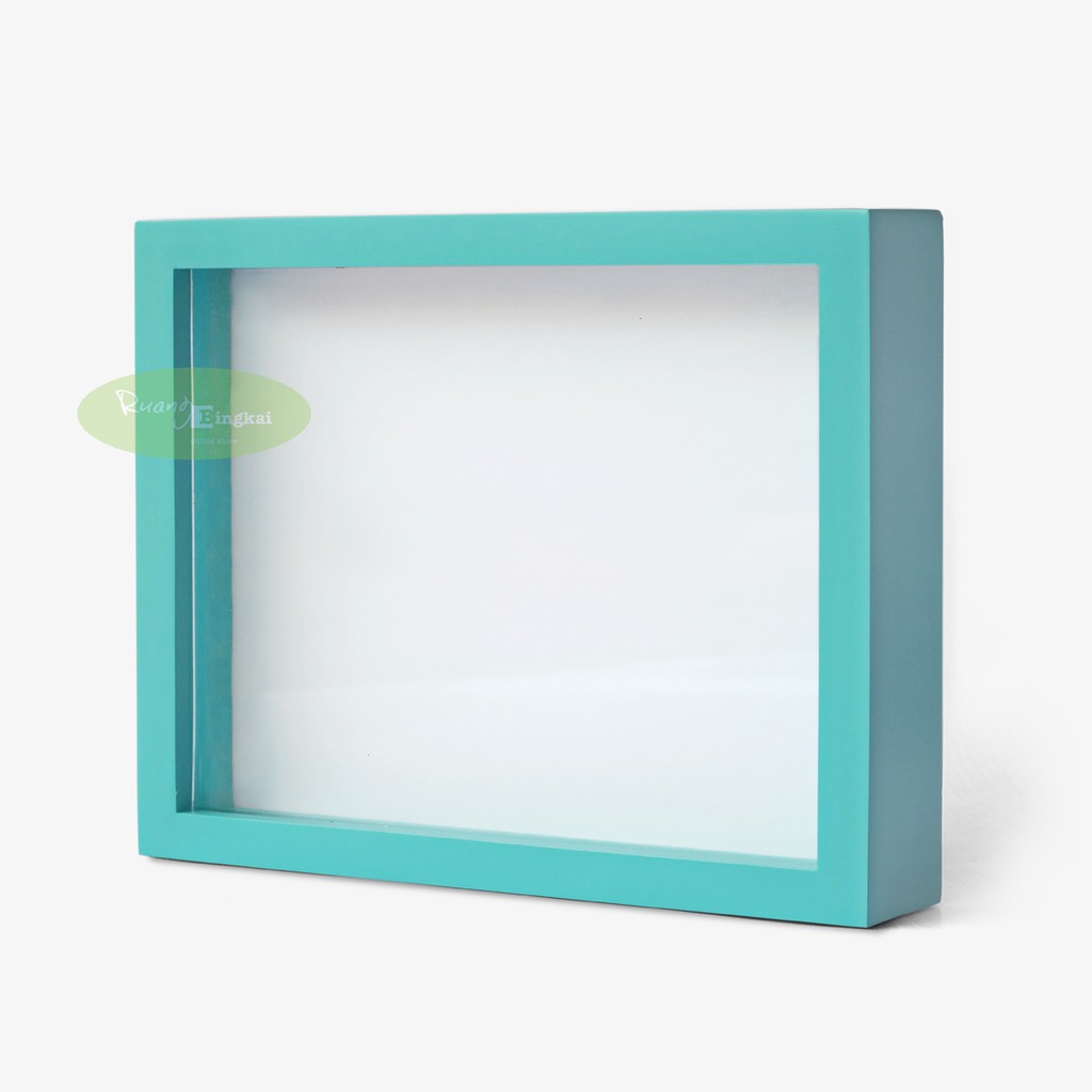 Bingkai 3d Uk 8r 20x25cm Frame Foto Warna Biru Pigura Kaca 3d Rb170431 Shopee Indonesia