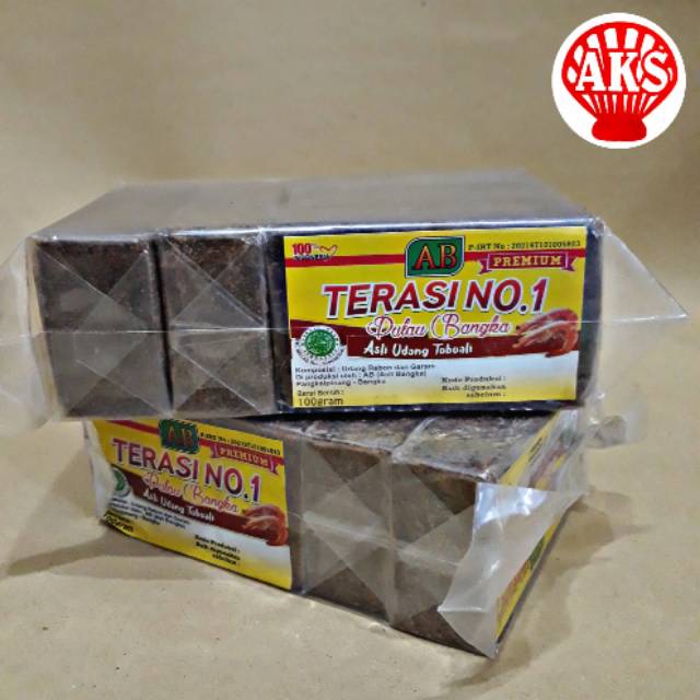 

Terasi Bangka AB kuning 500gr (100gr x 5) makanan khas Bangka Akwet Snack