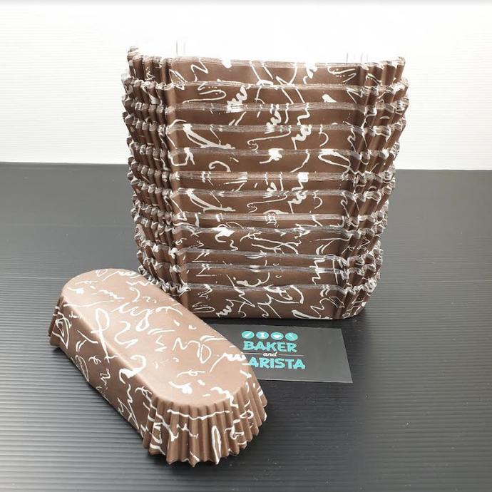 Oval Cup Case GARIS PUTIH Paper Cup Case Roti Oval Murah isi 200pcs