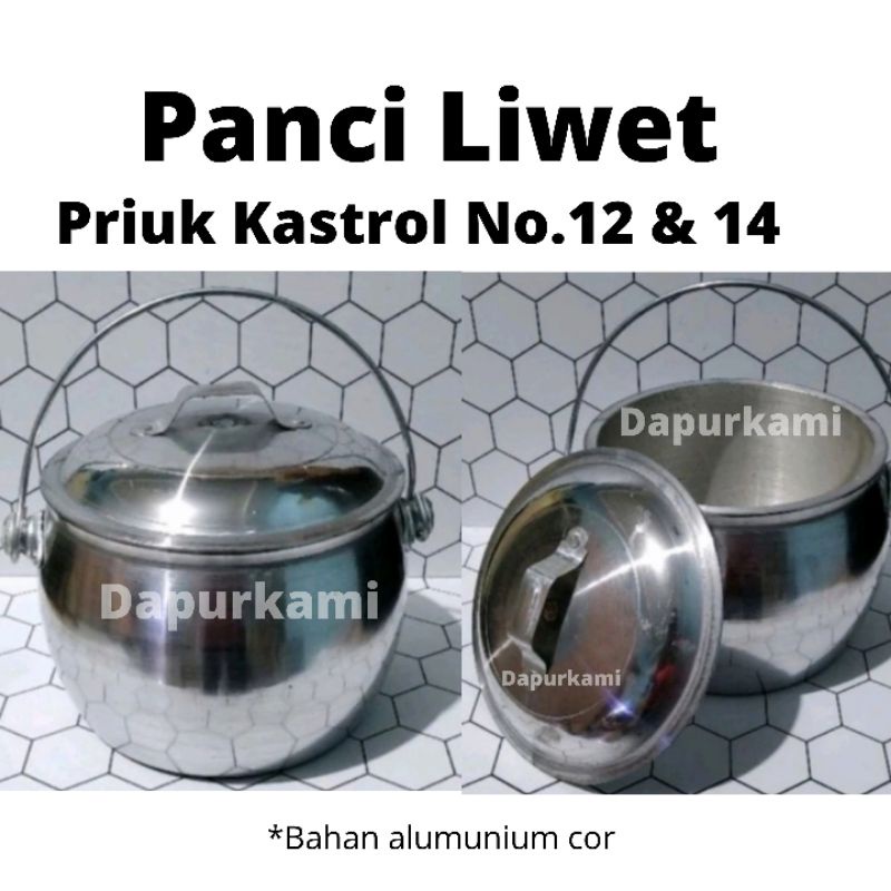 Panci kastrol liwet no. 12 & 14 / priuk kastrol panci liwet