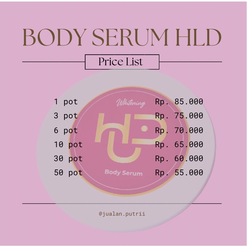 body serum HLD list 6