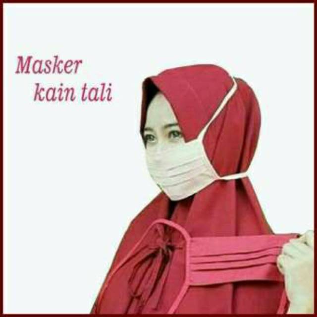 Masker kain tali/masker hijab/grosir