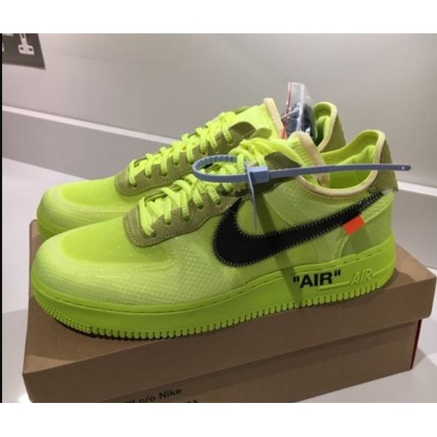 Sepatu olahraga OFF-WHITE x Nike Air Force 1 “Volt” Super League AO4606-700 | Shopee Indonesia