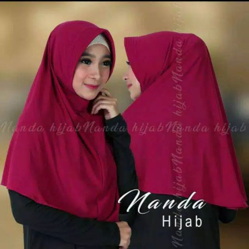 size M JILBAB by NANDA HIJAB KERUDUNG KHIMAR BERGO