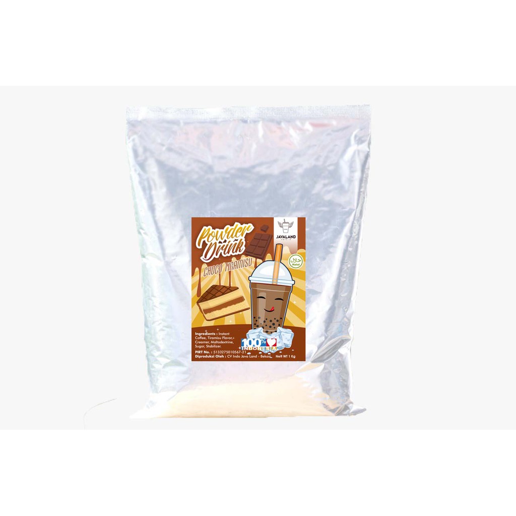 Jual ubuk Minuman Bubble Powder Drink rasa Choco Tiramisu ORIGINAL Javaland 1kg