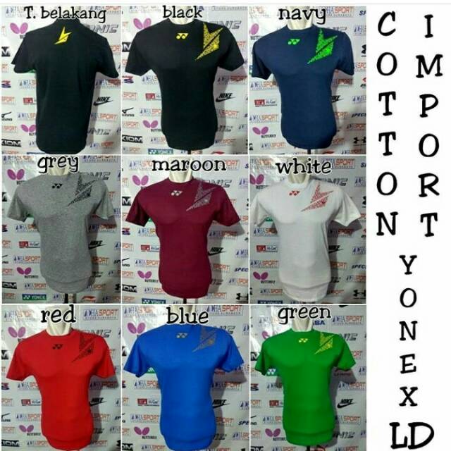  KAOS  BADMINTON YONEX  LD COTTON IMPORT OBLONG  IMPORT 