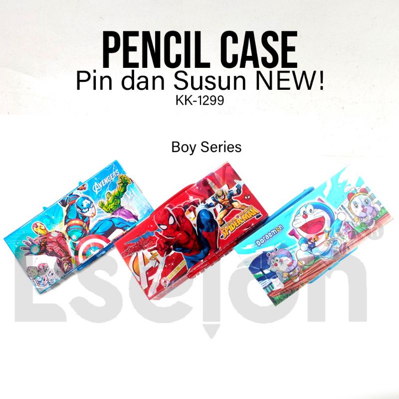 

koran pensil 3D pin susun/kotak pensil fancy