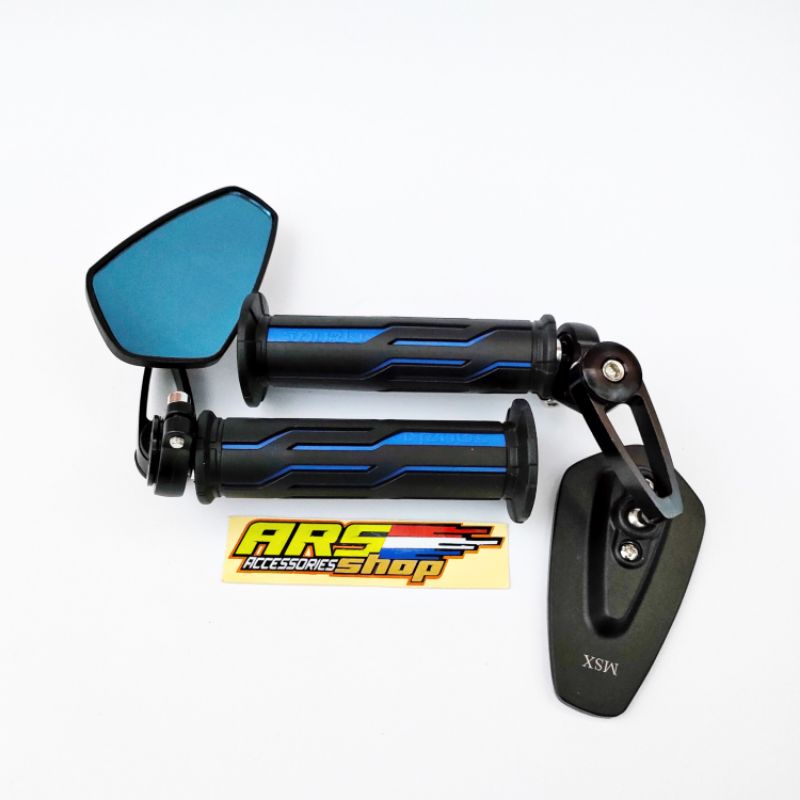 handgrip sarung gas thailand + spion jalu bar end oval bulat beat mio vario scoopy nmax pcx aerox Gr