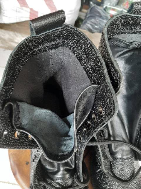 Sepatu Pdl Jatah Polisi / Sepatu Kulit Jeruk Original Polri