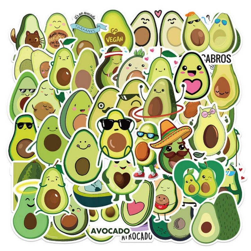 

STIKER PACK AVOCADO STYLE 260044- STIKER AESTHETIC KEREN IMUT LAPTOP, AKSESORIS HP, ANTI AIR, MOTIF, HELM, TUMBLER, KOPER, KULKAS