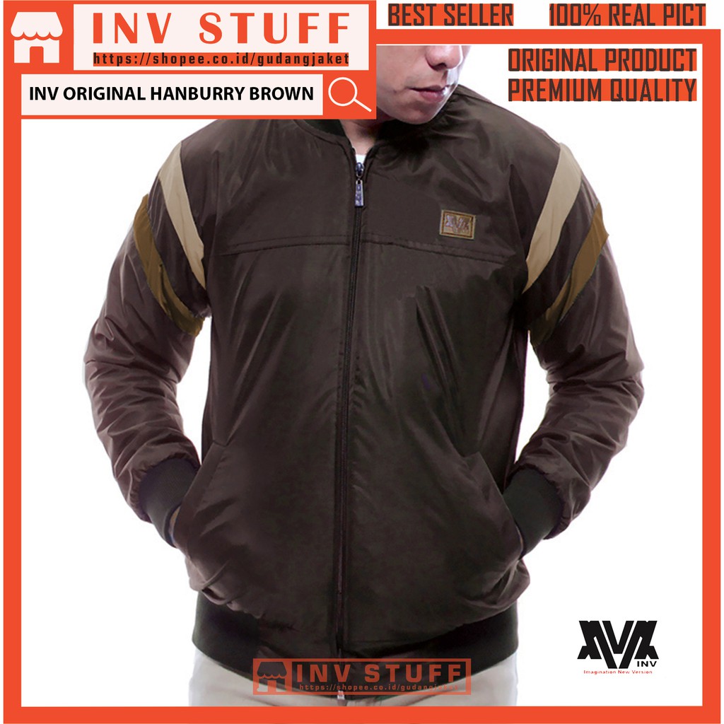 Jaket Pria ORIGINAL INV Bomber Hanbury Brown