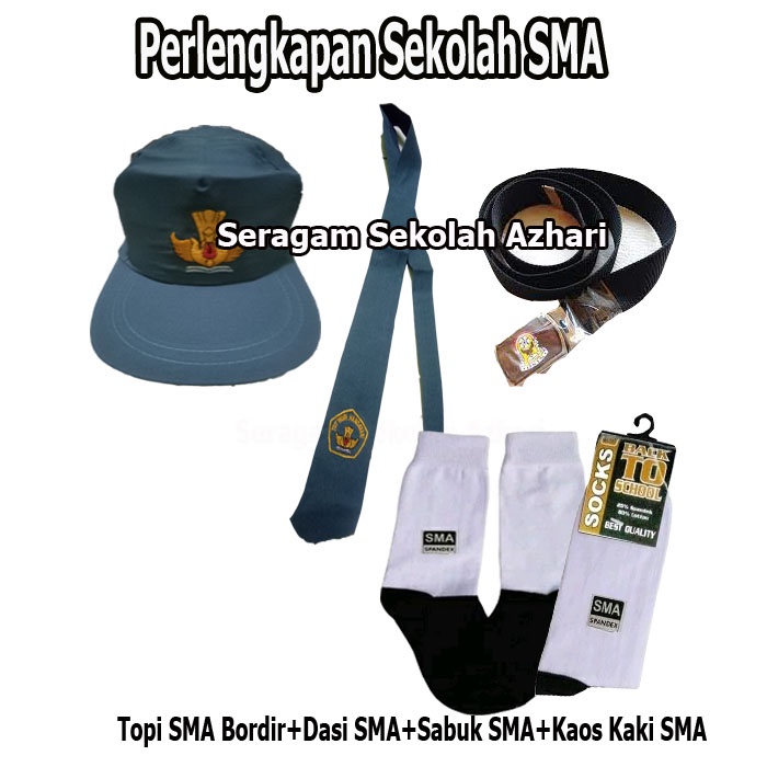 Perlengkapan Sekolah SMA-Topi SMA+Dasi SMA+Sabuk SMA+Kaos Kaki SMA-Seragam Sekolah SMA-Seragam SMA-S