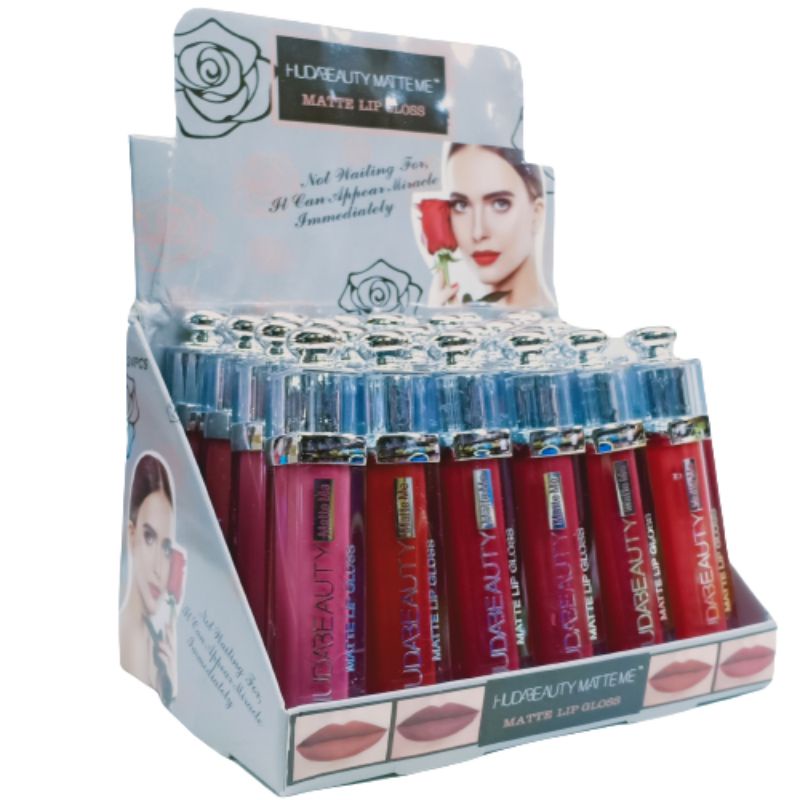 Lip Gloss HB Matte Mawar No.Y-2037 [ Lusinan ] 12 pcs