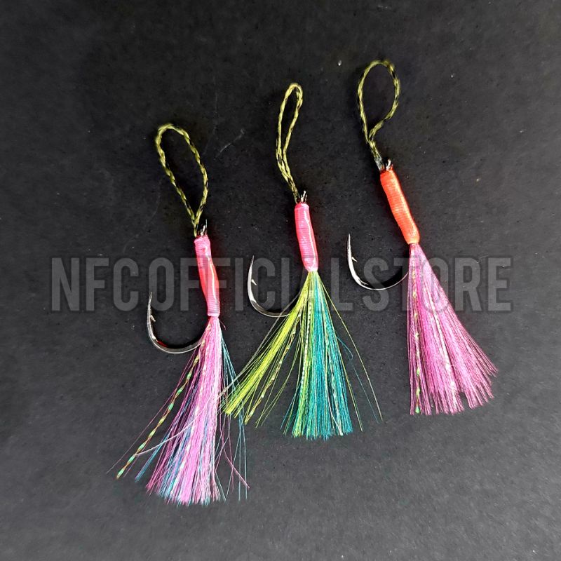 Double assist hook dan Single assist hook untuk micro jig 7 gram sampai 15 gram