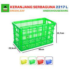 Keranjang Industri Krat Piring 10 Inch 2217 L Green Leaf (Gojek)