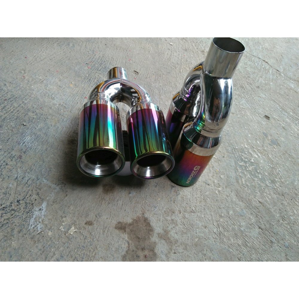 Knalpot mobil 5zigen pelangi onderdil