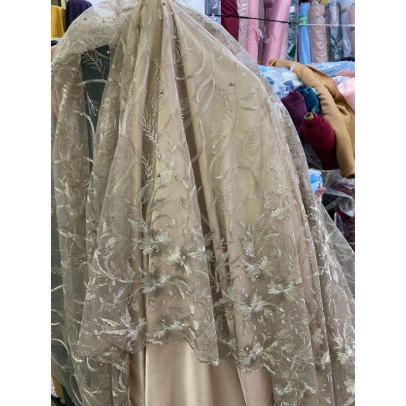 tile mutiara motif bunga, bahan tile