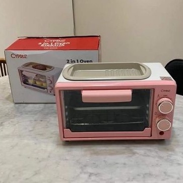 Cypruz Oven 12 Liter Pink Dusdusan dengan 2 Fungsi Sekaligus