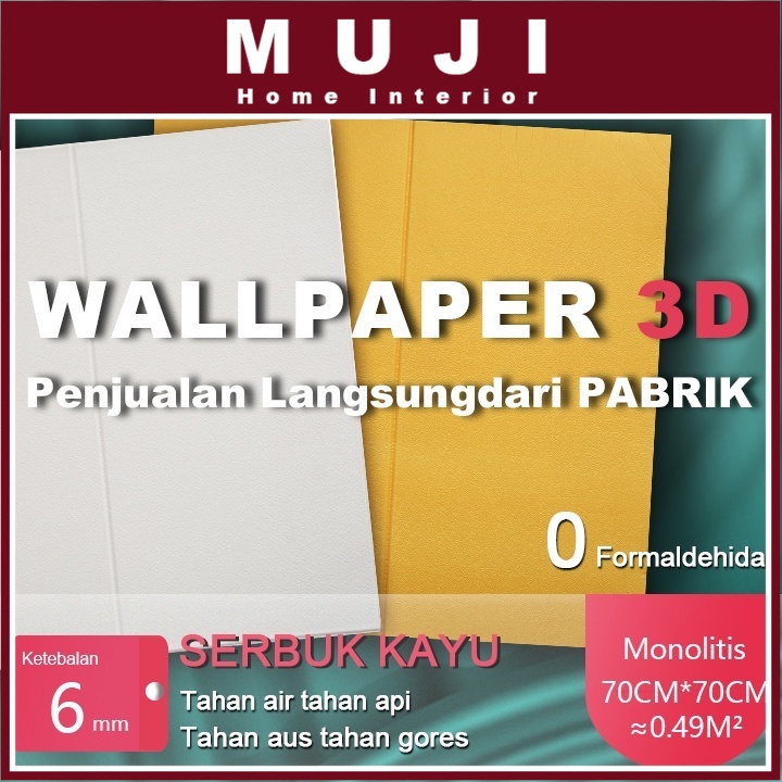 Tahan Air 3D Tiga Dimensi Wallpaper Self-Adhesive Stiker Dinding Kamar Tidur Ruang Tamu Wallpaper Bu