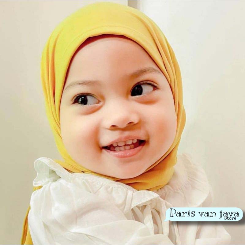 Pashmina Anak Instan Jersey| Krudung Segitiga Instan Anak | Jilbab Anak