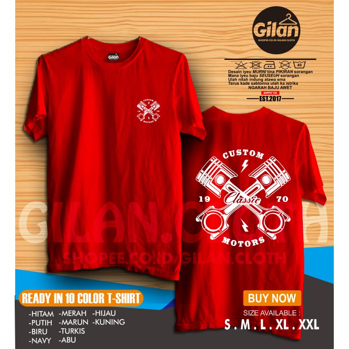 Kaos Baju Motor Honda Classic C70 C 70 Custom Motors Kaos Otomotif