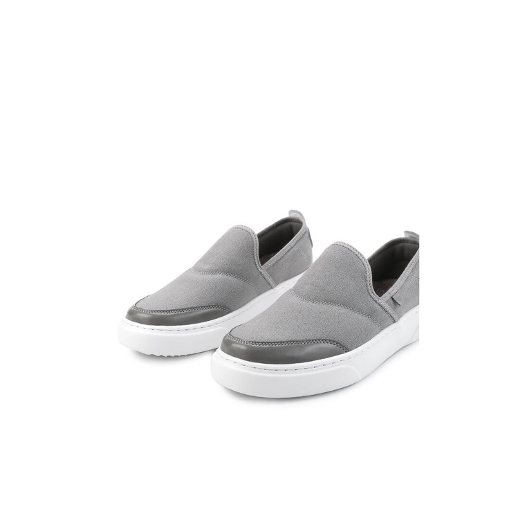 SEPATU SLIP ON OBERMAIN PRIA ORIGINAL CASUAL BRANDED ASLI ABU-ABU OM11