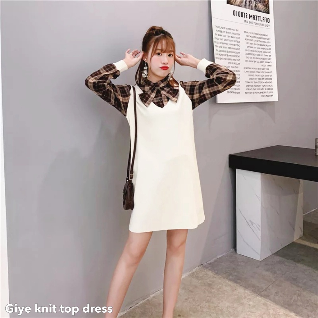 Giye knit top dress -Thejanclothes